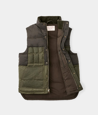 FILSON DOWN CRUISER VEST OILED COVER CLOTH FMGIL0005 OTTER GREEN - Shoelosophy