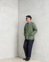 TAION UNISEX MILITARY CREW NECK DOWN JACKET OLIVE - Shoelosophy