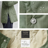 TAION UNISEX MILITARY CREW NECK DOWN JACKET OLIVE - Shoelosophy