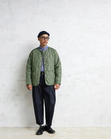 TAION UNISEX MILITARY CREW NECK DOWN JACKET OLIVE - Shoelosophy