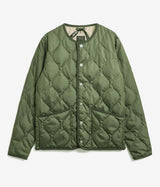 TAION UNISEX MILITARY CREW NECK DOWN JACKET OLIVE - Shoelosophy