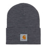 CARHARTT WIP ACRYLIC WATCH HAT I020175 DARK GREY HEATHER - Shoelosophy