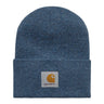 CARHARTT WIP ACRYLIC WATCH HAT I020175 STORM BLUE HEATHER - Shoelosophy