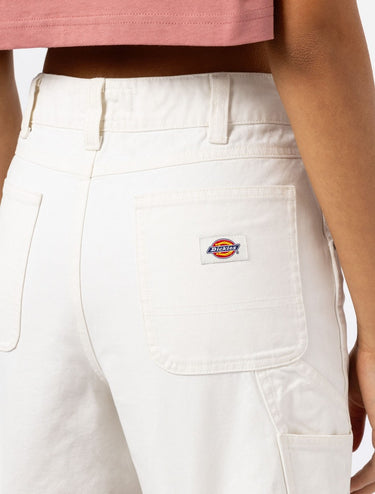 DICKIES WOMENS DUCK CANVAS SHORT STONE WASHED CLOUD - Shoelosophy