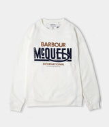 BARBOUR INTERNATIONAL STEVE McQUEEN RANDALL CREW 스웻셔츠 화이트 - Shoelosophy