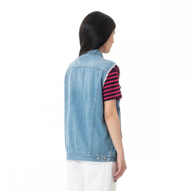 CARHARTT WOMENS TRUCKER VEST JACKET I023055 ÄRMELLOSE DENIMJACKE FÜR DAMEN - Shoelosophy
