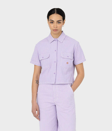 DICKIES WOMENS HICKORY PR 셔츠 반팔 셔츠 - Shoelosophy