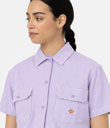 DICKIES WOMENS HICKORY PR SHIRT SHORT SLEEVED SHIRT - Shoelosophy