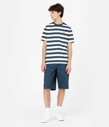 DICKIES RIVERGROVE T-SHIRT STRIPES AIR FORCE BLUE - Shoelosophy