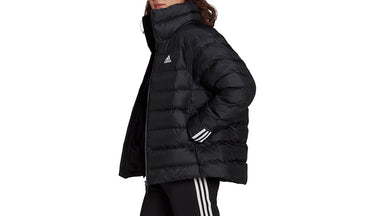 ADIDAS WOMEN GT1710 ITAVIC 3-STRIPES MIDWEIGHT BLACK JACKET - Shoelosophy