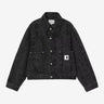 CARHARTT WIP WOMENS BELMAR JACKET I036595 SNAKE CAMO BLACK HEAVY STONE WASHED - Shoelosophy