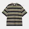 CARHARTT WIP MALONE T-SHIRT I035301 STRIPE BRASS - Shoelosophy