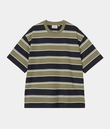 CARHARTT WIP MALONE T-SHIRT I035301 STRIPE BRASS - Shoelosophy