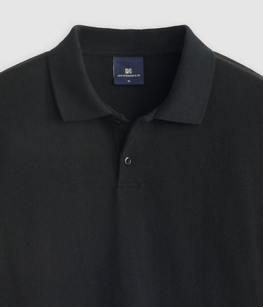 LEVI'S BLUE TAB CROPPED POLO 004TK-0001 JET BLACK - Shoelosophy