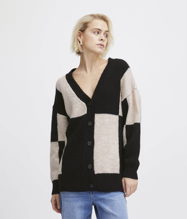 ICHI IHALLURA CARDIGAN METEORIT CHECK - Shoelosophy