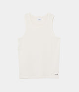 AMISH SUPPLIES TANK TOP UNISEX RIBBED MICRO LOGO DYED ECRU - Shoelosophy