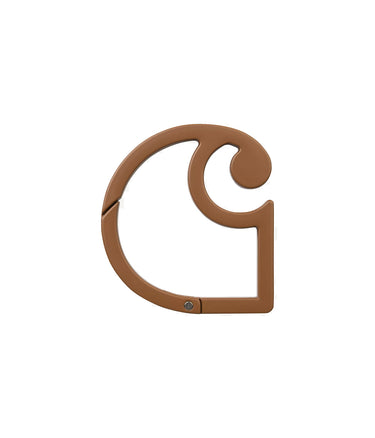 CARHARTT WIP C-LOGO-KARABINER I036650 ZINK-LEGIERUNG BRAUN - Shoelosophy