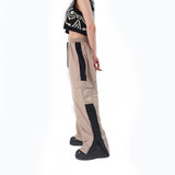 THE RAGGED PRIEST RUSH PANTS BEIGE BLACK - Shoelosophy