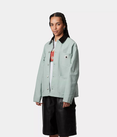 CARHARTT WIP WOMENS OG MICHIGAN COAT JACKET I031570 FROSTED GREEN - Shoelosophy