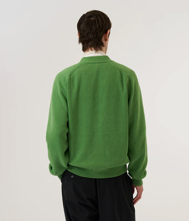 UNIVERSAL WORKS POCKET DAVID CARDIGAN 34451 GREEN - Shoelosophy