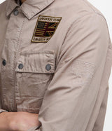 BARBOUR INTERNATIONAL STEVE McQUEEN WORKERS CASUAL MCA0976 BE51 TIMBERWOLF COTONE RIPSTOP - Shoelosophy