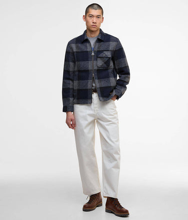 BARBOUR INTERNATIONAL HAILWOOD 플리스 오버셔츠 MFL0223 NY91 LOWLANDS 플리스 네이비 - Shoelosophy