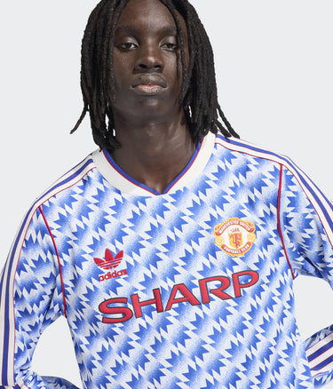 ADIDAS ORIGINALS MANCHESTER UNITED AWAY JERSEY 1990 LANGARM JM5498 MULTICOLOR - Shoelosophy