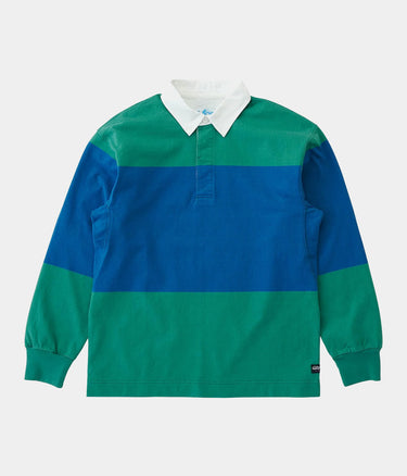 GRAMICCI LANGDON RUGBY SHIRT G5FM-J141 CERULEAN EMERALD - Shoelosophy