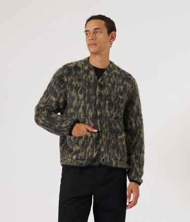 UNIVERSAL WORKS DOLCE FLEECE CARDIGAN 33728 CHARCOAL - Shoelosophy