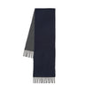 UNIVERSAL WORKS DOUBLE SIDED SCARF 33640 NAVY MID GREY - Shoelosophy