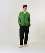 UNIVERSAL WORKS POCKET DAVID CARDIGAN 34451 GREEN - Shoelosophy