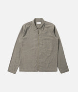 UNIVERSAL WORKS BRUSHED FLANNEL ZIP SHIRT 33561 BROWN HEATHER - Shoelosophy
