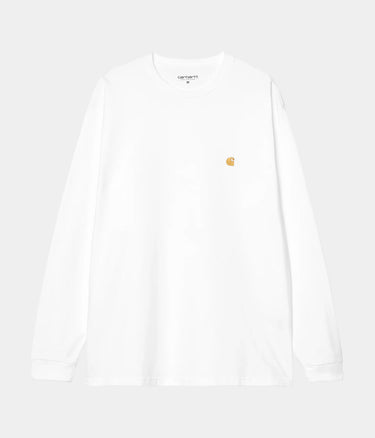 CARHARTT WIP CHASE LONG SLEEVE T-SHIRT I026392 WEISS - Shoelosophy