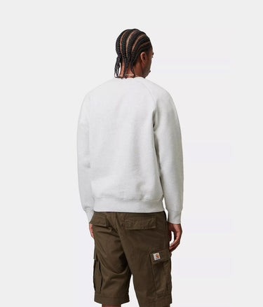 CARHARTT WIP CHASE SWEATSHIRT I033660 ASH HEATHER - Shoelosophy