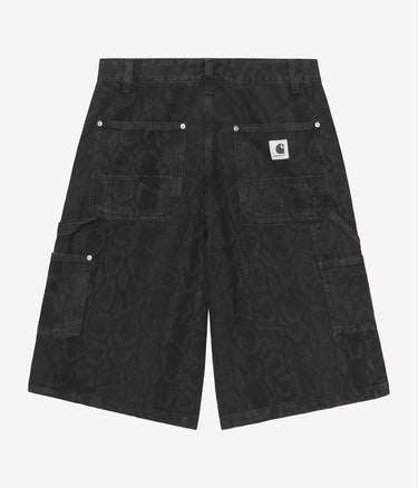 CARHARTT WIP DAMEN SNAKER NIXON DOUBLE KNEE SHORT I036866 SCHWARZ HEAVY STONE - Shoelosophy