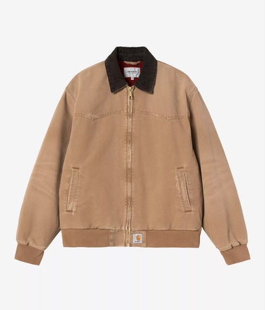 CARHARTT WIP OG SANTA FE JACKET I036240 HAMILTON BROWN TOBACCO GRIND WASH - Shoelosophy