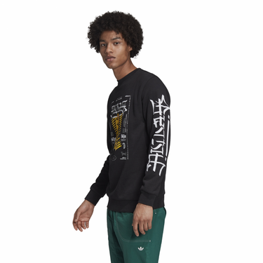ADIDAS TORSION CREW GD6001 SCHWARZES CREW-NECK-SWEATSHIRT - Shoelosophy