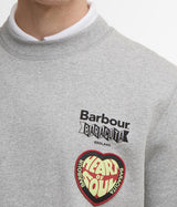 BARBOUR X BARACUTA NORTHERN CREW NECK BRFEL0054 MEDIUM GREY MARL - Shoelosophy