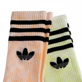 ADIDAS TIE DYE SOCKS HA4676 ACID ORANGE 2 PAAR SCHWAMMSOCKEN - Shoelosophy