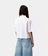 CARHARTT WIP WOMENS SCRIPT POLO TS I034553 WHITE - Shoelosophy