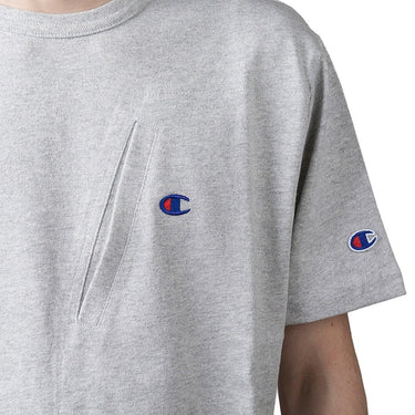 CHAMPION REVERSE WEAVE x BEAMS CREWNECK T-SHIRT 211620 EM004 GREY HEATHER - Shoelosophy