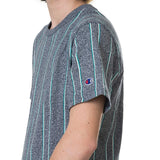 CHAMPION REVERSE WEAVE CREWNECK T-SHIRT 211697 BL512 GRIS ALLOVER PRINT - Shoelosophy