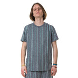 CHAMPION REVERSE WEAVE CREWNECK T-SHIRT 211697 BL512 GRIS ALLOVER PRINT - Shoelosophy