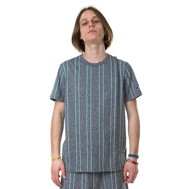 CHAMPION REVERSE WEAVE CREWNECK T-SHIRT 211697 BL512 GRAUER ALLOVER-PRINT - Shoelosophy