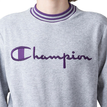 CHAMPION REVERSE WEAVE CREWNECK 211685 EM004 GRAU LILA - Shoelosophy