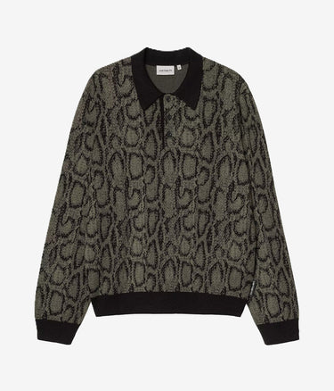 CARHARTT WIP SNAKE POLO I036470 SNAKE CAMO JACQUARD - Shoelosophy