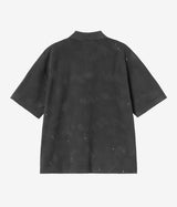 CARHARTT WIP PAINTER POLO I036856 BLACK DESTROY WASH SPLATTER - Shoelosophy