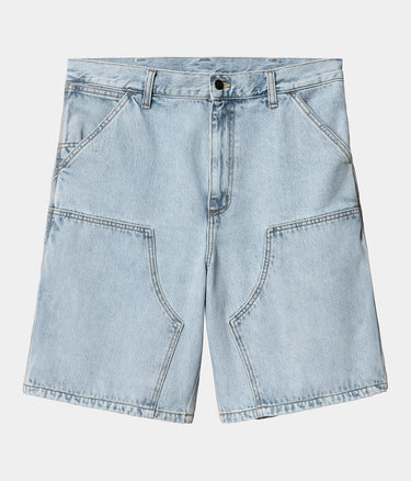 CARHARTT WIP DOUBLE KNEE SHORT I034867 HEAVY STONE BLEACHED - Shoelosophy