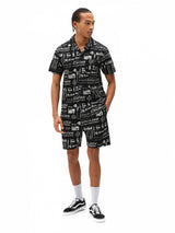 DICKIES PILLAGER SHORT BLACK ALLOVER PRINT BERMUDA UOMO - Shoelosophy