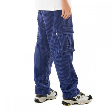 BONSAI CARGO VELVET PANT MADE IN ITALY PT012 BLUE VELVET - Shoelosophy